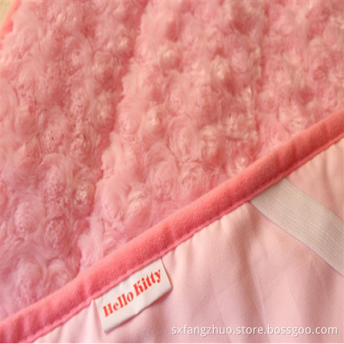 Hello Kitty bed set embroider blanket rose velvet